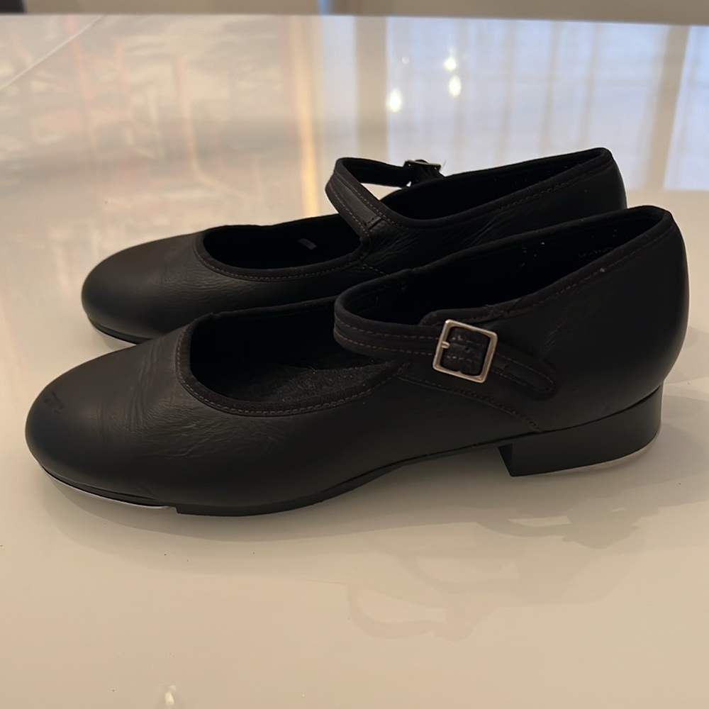 Capezio black leather Mary Jane tap shoes - Picture 3 of 9